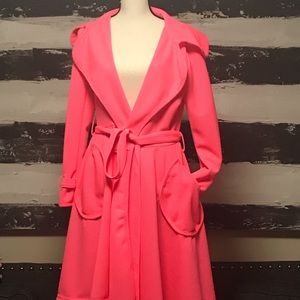 Hot Pink Over Coat....Size Large